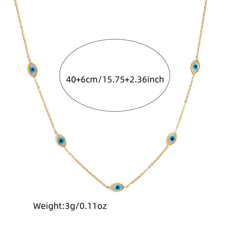 Ion Plating (IP) 18K Gold Plated Eye 304 Stainless Steel Casual Vintage Style Waterproof Non Tarnish Jewelry Set