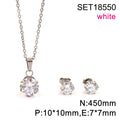 Ion Plating (IP) 18K Gold Plated Round 304 Stainless Steel Casual Elegant Cute Waterproof Non Tarnish Jewelry Set