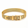 Bracelet, 18K Gold Plated Steel