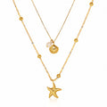 Necklace, 18K Gold Plated Steel