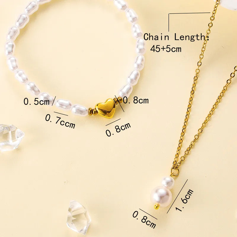 Round Waterproof Non Tarnish Jewelry Set for Women in 304 Stainless Steel with 18K Gold Plated PVD Finish and Cable Chain