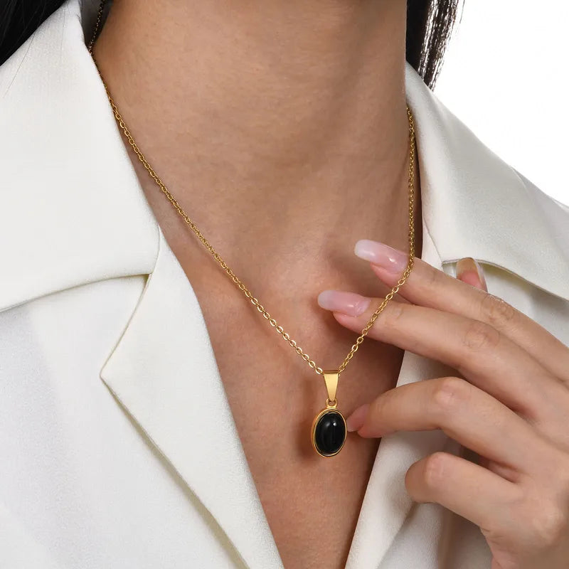 PVD Coated Real Gold Plated 18K Gold Geometric 304 Stainless Steel Retro Waterproof Non Tarnish 304 Stainless Steel Layered Necklaces