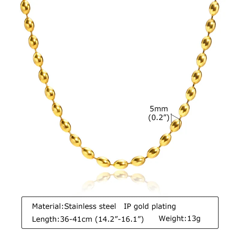 PVD Coated Real Gold Plated 18K Gold Geometric 304 Stainless Steel Retro Waterproof Non Tarnish 304 Stainless Steel Layered Necklaces