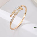 Alloy Gold-Plated Diamond Nail Fashion Bracelet