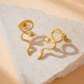 Ion Plating (IP) 18K Gold Plated Snake 304 Stainless Steel Exaggerated Modern Style Classic Style Waterproof Non Tarnish Ear Studs
