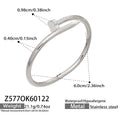 Geometric Bangle For Women, Waterproof Non Tarnish 304 Stainless Steel With 18K Gold Plated And Zircon Inlay