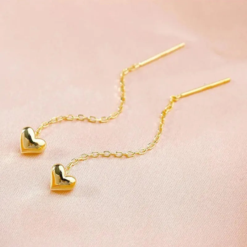 PVD Coated 18K Gold Plated Heart 304 Stainless Steel Luxurious Waterproof Non Tarnish Earrings
